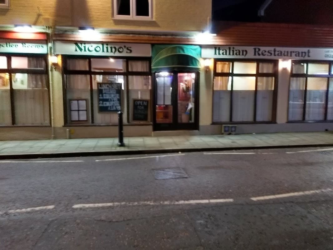 The shopfront of Nicolino’s Italian Restaurant, North Street, Emsworth — the highest-rated restaurant in the area